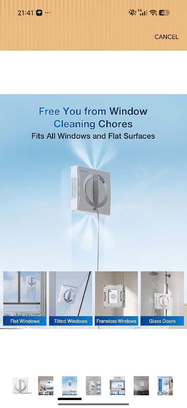 ECOVACS WINBOT W2 PRO Window Cleaner Robot - Like New - photo 2