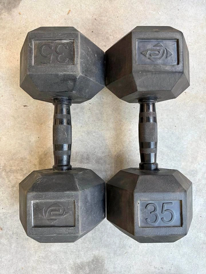 35lbs dumbell lift weights pair