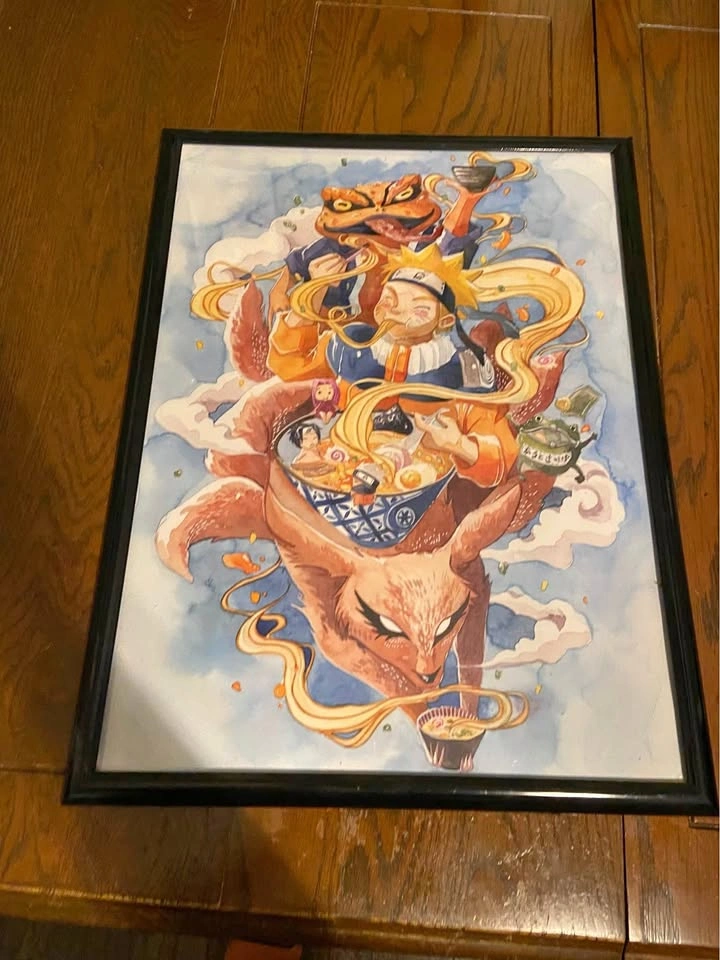 Huge framed Naruto Ramen print