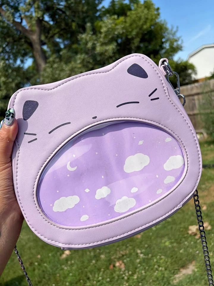 Lilac Lavender Purple Kitty Ita Bag