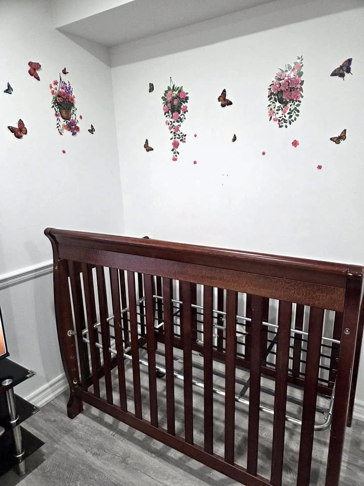 Wooden Sleigh Baby Crib