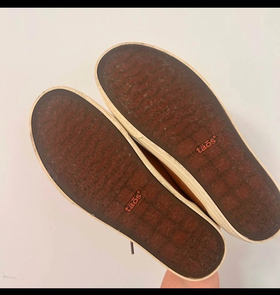 Taos Plim Soul Lux Brown Leather Lace-Up Sneakers size 8 - photo 4