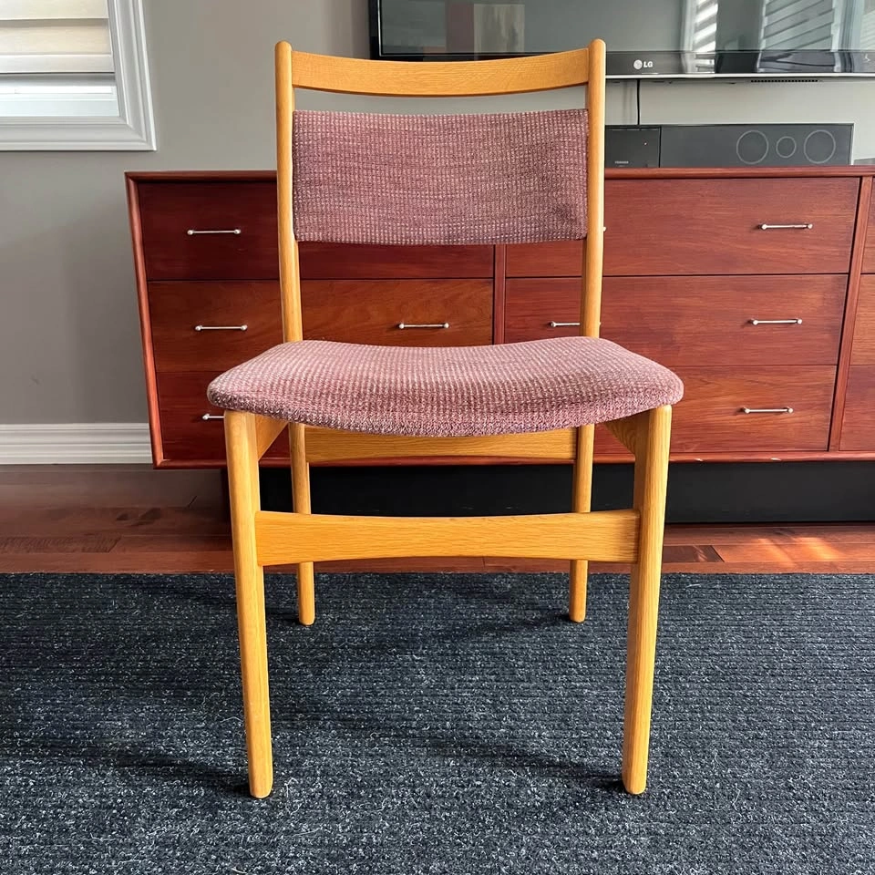 Set of 6 Mid-Century Modern Oak Dining Chairs - photo 5