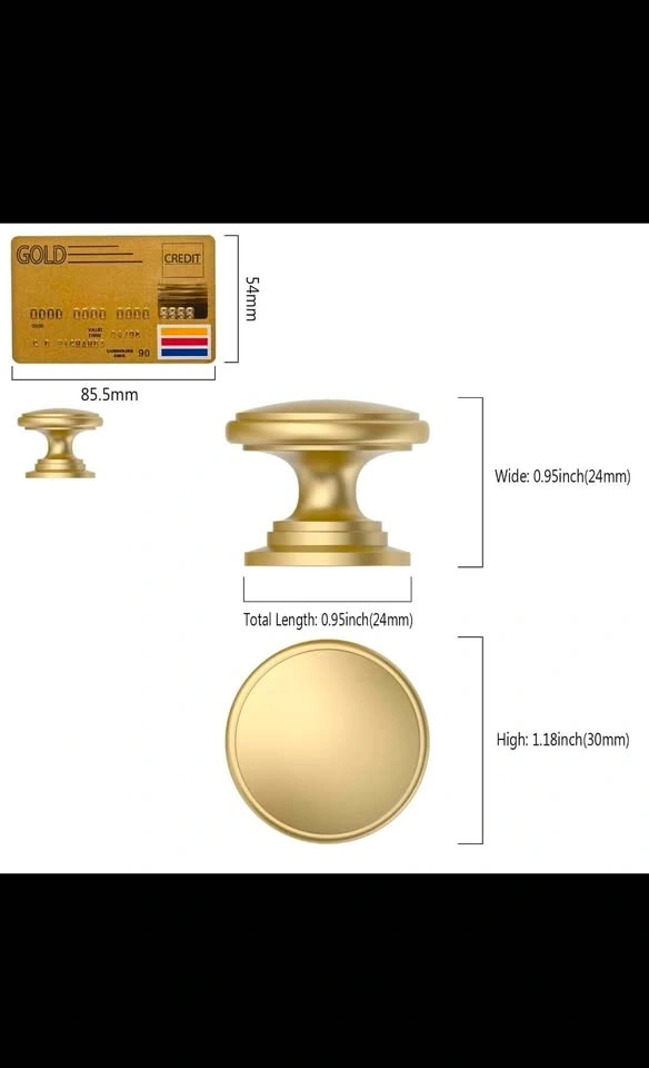 Amerdeco 25 Pack 1-1/4 inch Brushed Gold Cabinet Knobs - photo 2