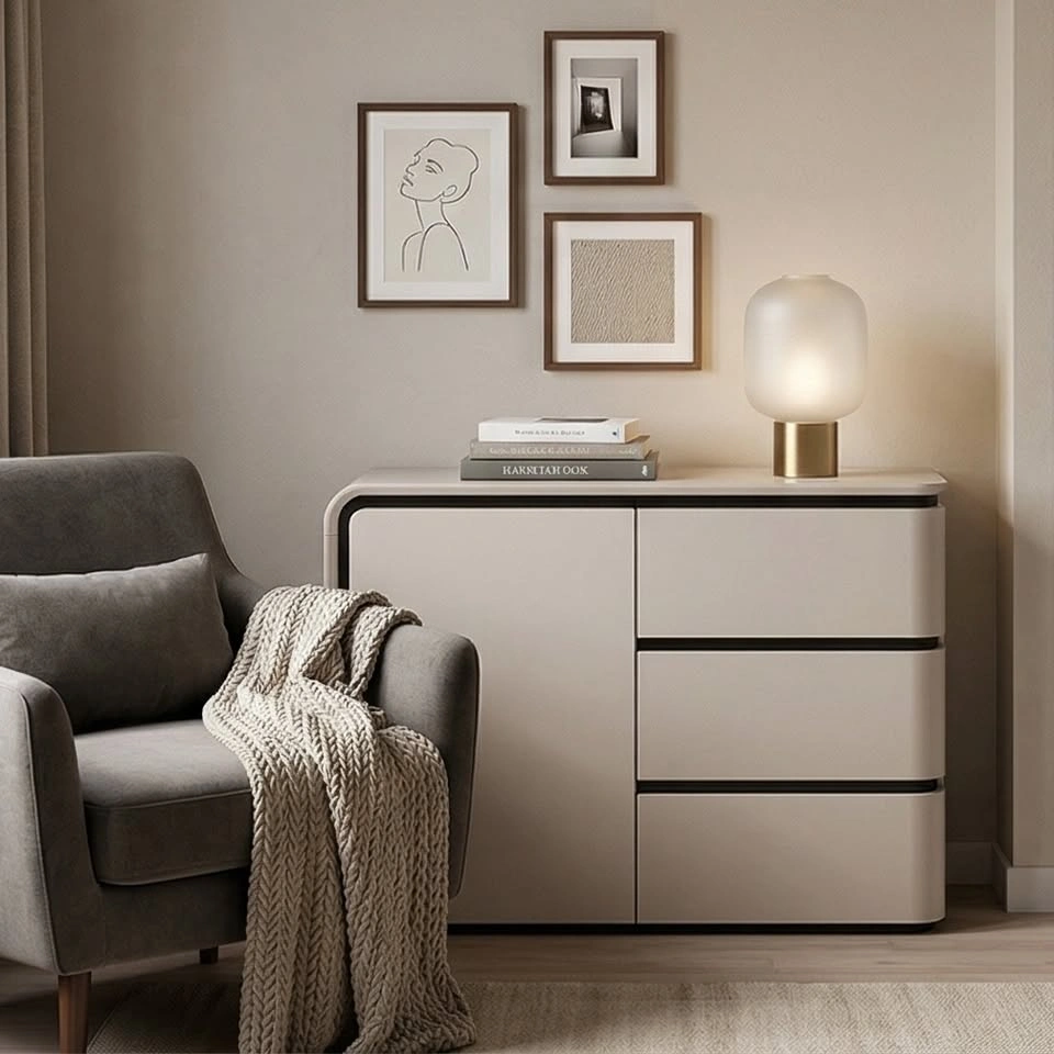 Contemporary Lacquered Sideboard – Drawer Storage Cabinet - photo 2