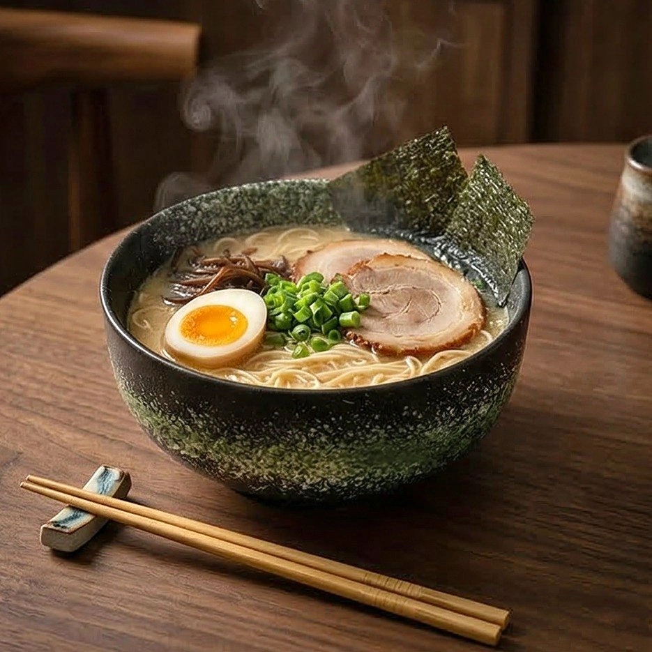 Large Ceramic Dining Bowl – Perfect for Noodles & Soup