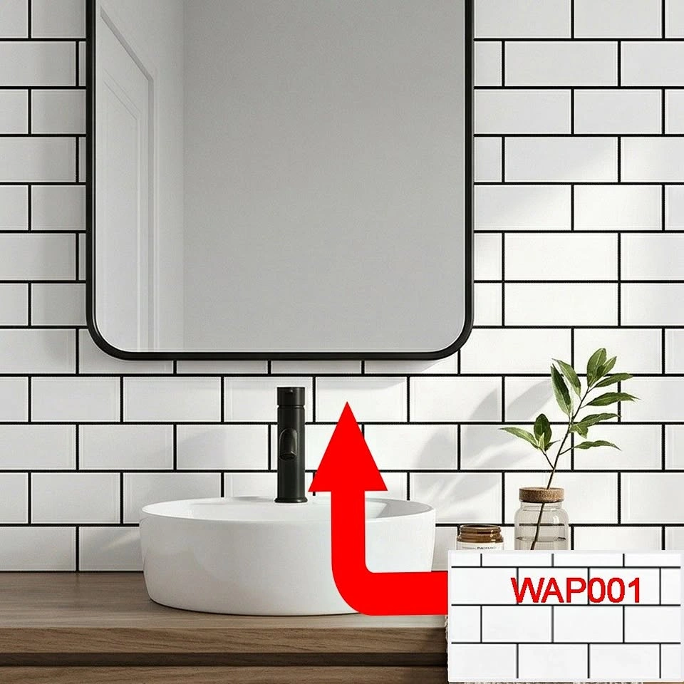 C1464 WAP001 Stick-On Marble Effect Tiles