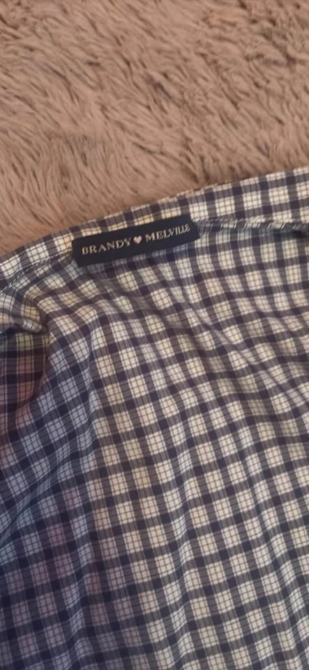 Brandy Melville Plaid Short Sleeve Button Up Shirt - photo 3