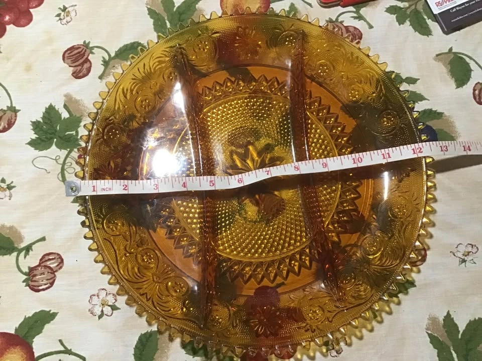Divided serving dish - amber tiara - photo 3