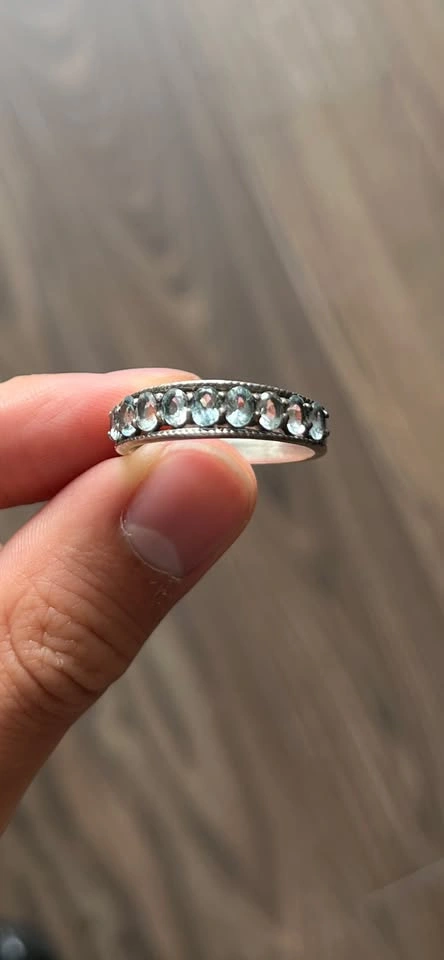 0.9 Carat Diamond Half Eternity Ring in Sterling Silver