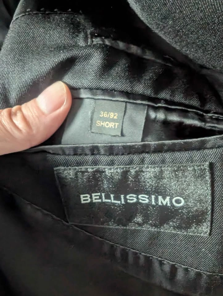 Black Bellisimo Men's Suit Jacket and Pants Size Small - photo 3