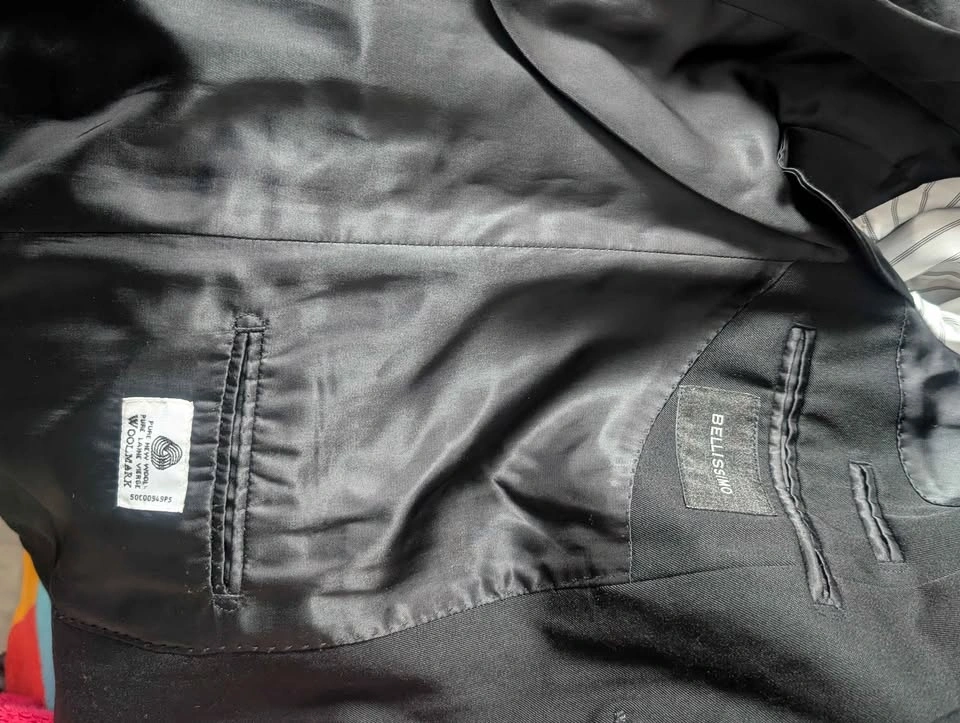 Black Bellisimo Men's Suit Jacket and Pants Size Small - photo 4