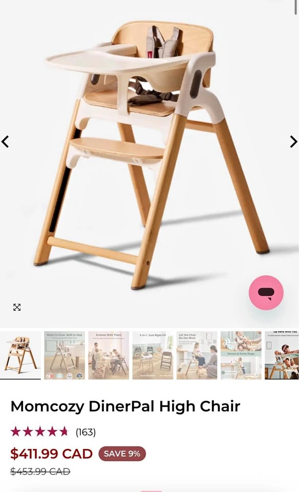 Momcozy DinerPal High Chair – Brand New in Box