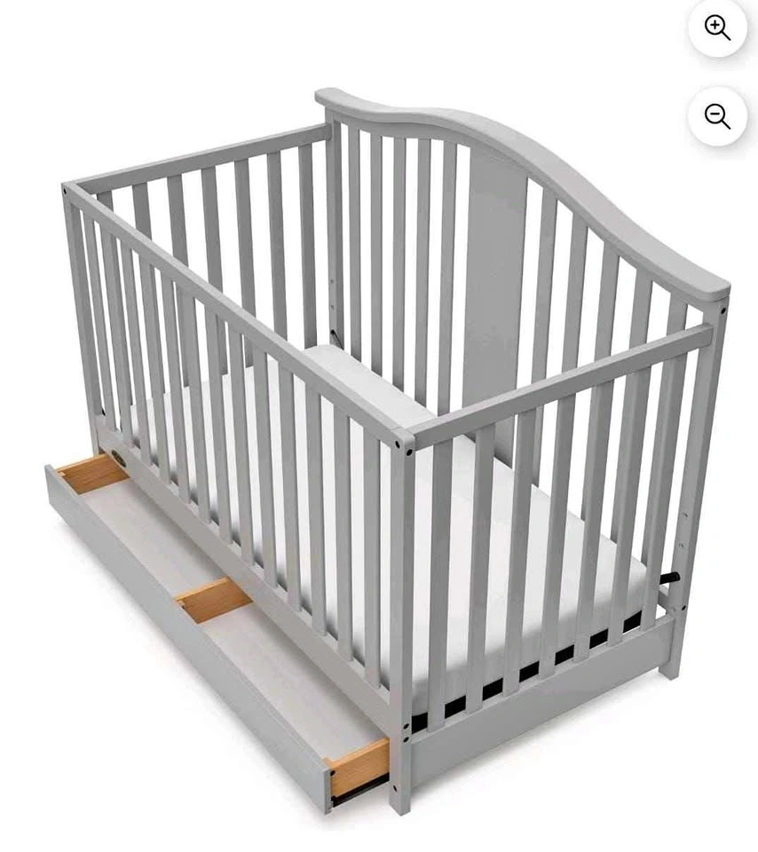 Graco Hadley 4-in-1 Convertible Crib with Drawer - Pebble Gray