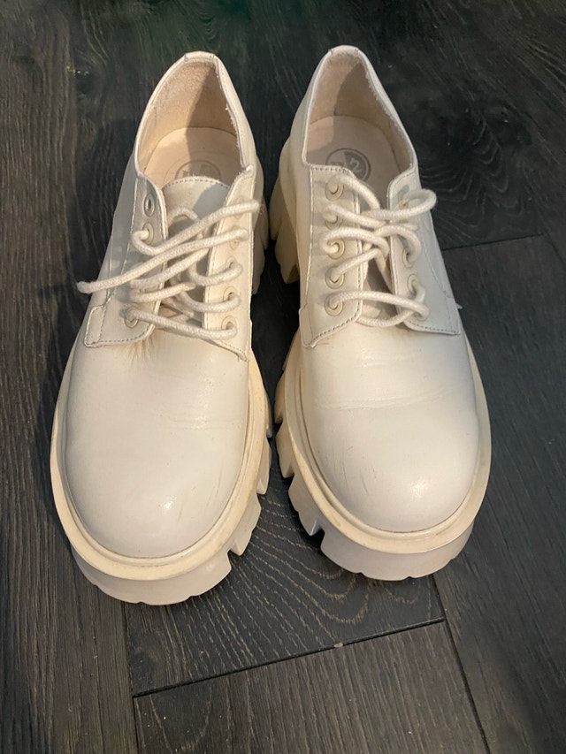 Cream Colored Platform Shoes