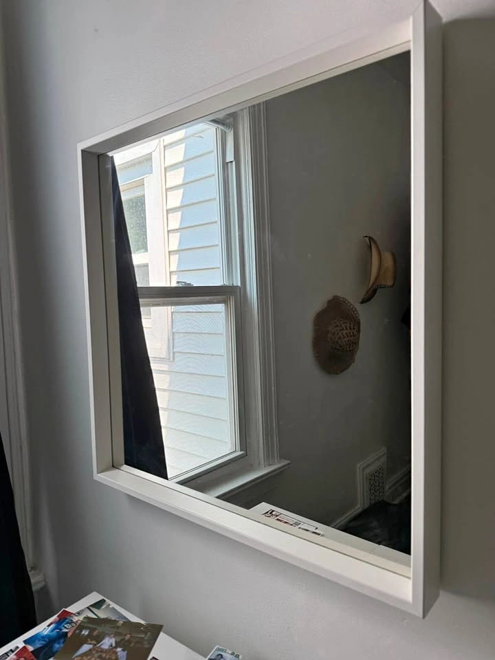 Square White Mirror