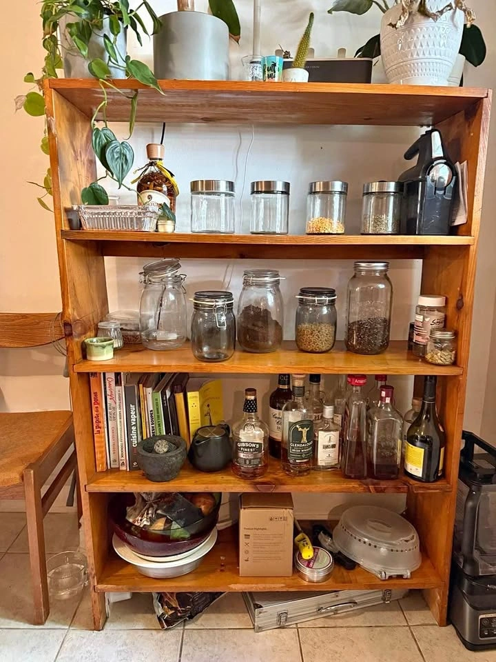 Solid Wood Bookshelf / Storage Shelf