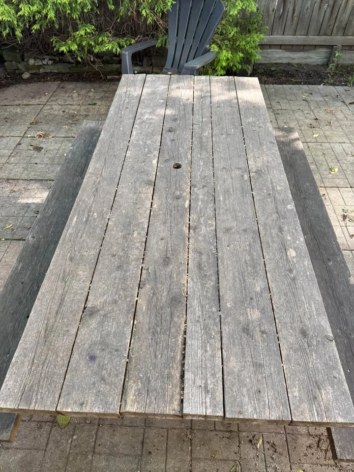 Solid Wood Picnic Table with Benches – Seats 6 - photo 2