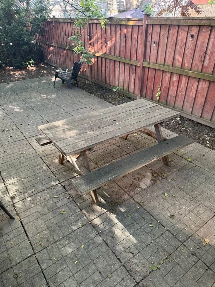Solid Wood Picnic Table with Benches – Seats 6 - photo 3