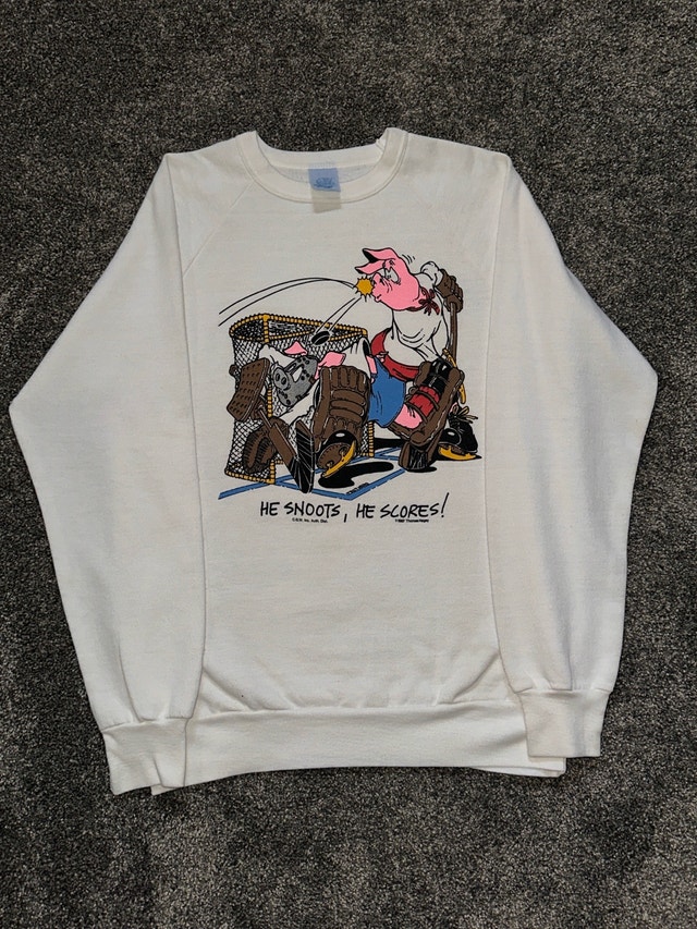 vintage 80s graphic sweatshirt size M - photo 3