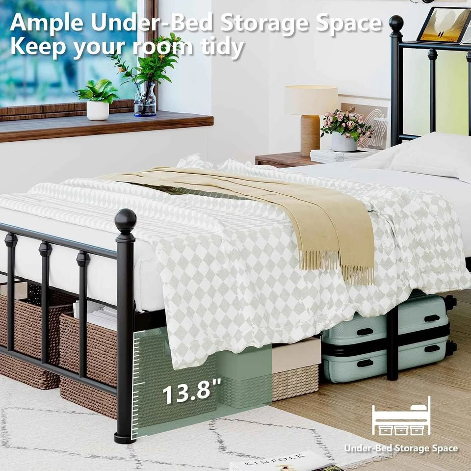 NEW Twin XL Metal Bed Frame w/ Headboard - photo 3