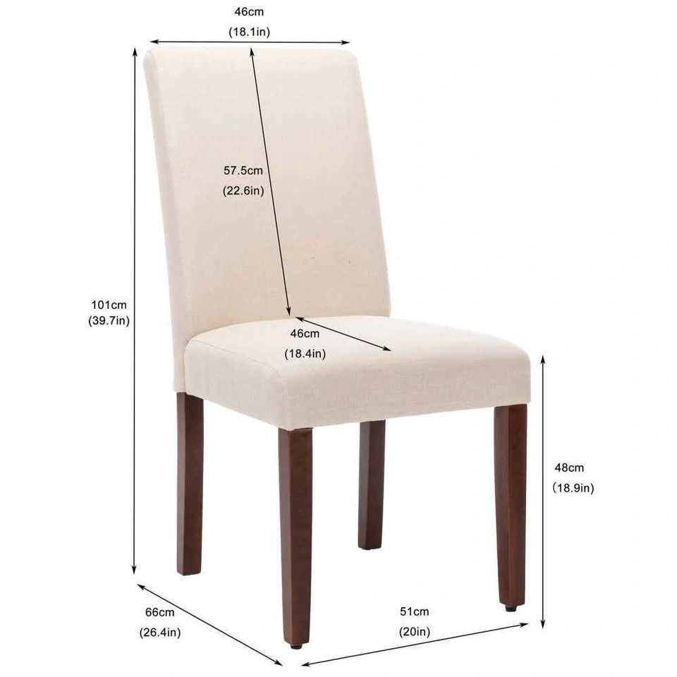 NEW Beige Solid Wood Dining Chairs (Set of 4) - photo 5