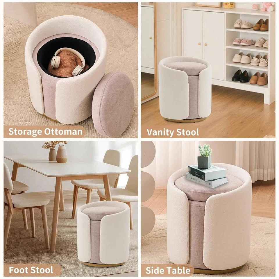 NEW Modern Swivel Storage Ottoman Stool - photo 5