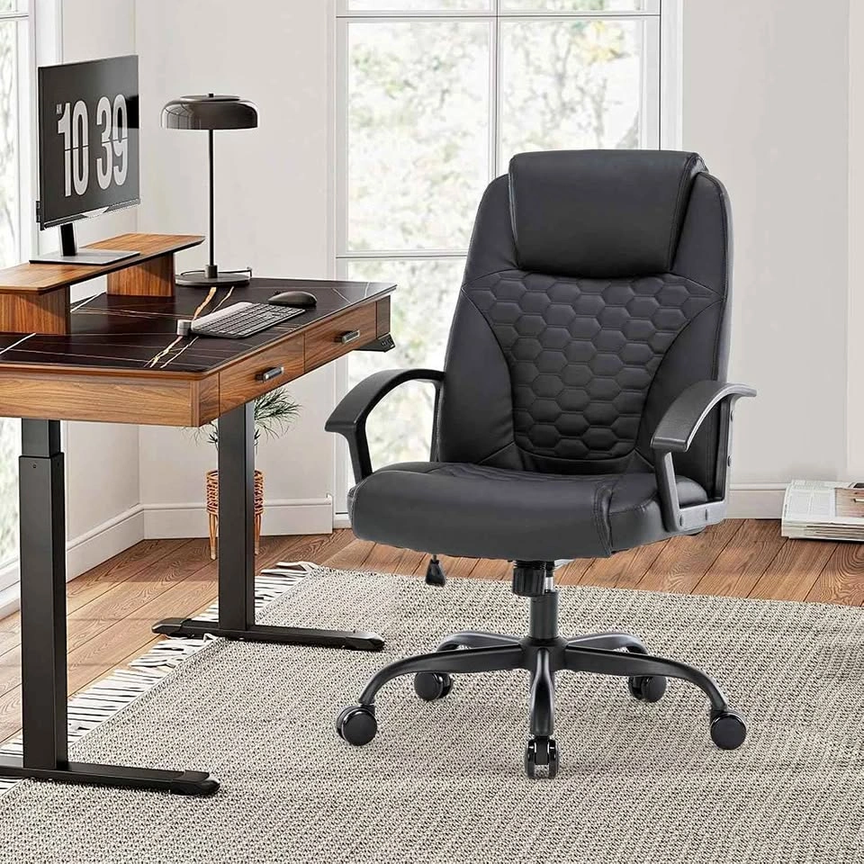 NEW Ergonomic Black PU Leather Office Chair