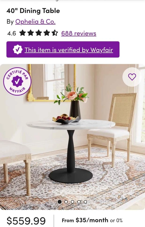 BRAND NEW Marble Dining Table - photo 2