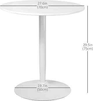 NEW White Pedestal Dining Table 27" - photo 4