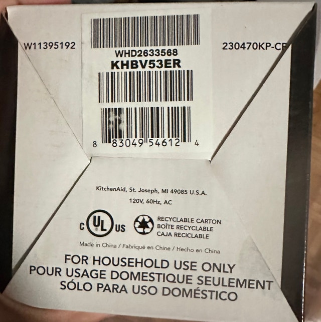 BNIB KITCHENAID variable speed corded hand blender - photo 3