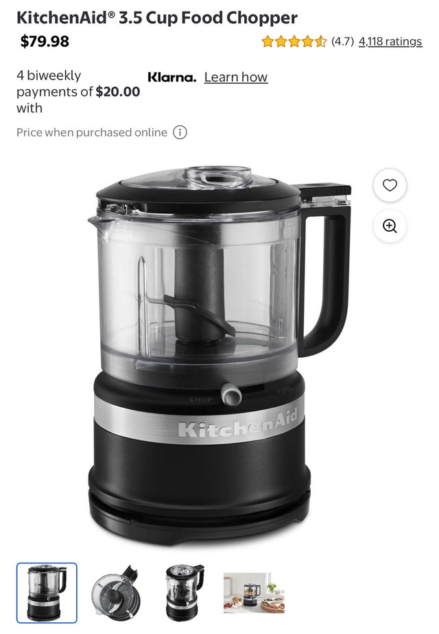 BNIB KITCHENAID food chopper 3.5 cup