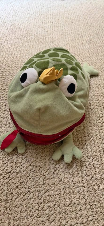 Ikea Minnen Groda Frog Prince Plush Pajama Bag 14"