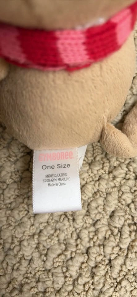 Gymboree Mouse Plush Rattle Snow Cozy Tan Pink Small 7" - photo 4