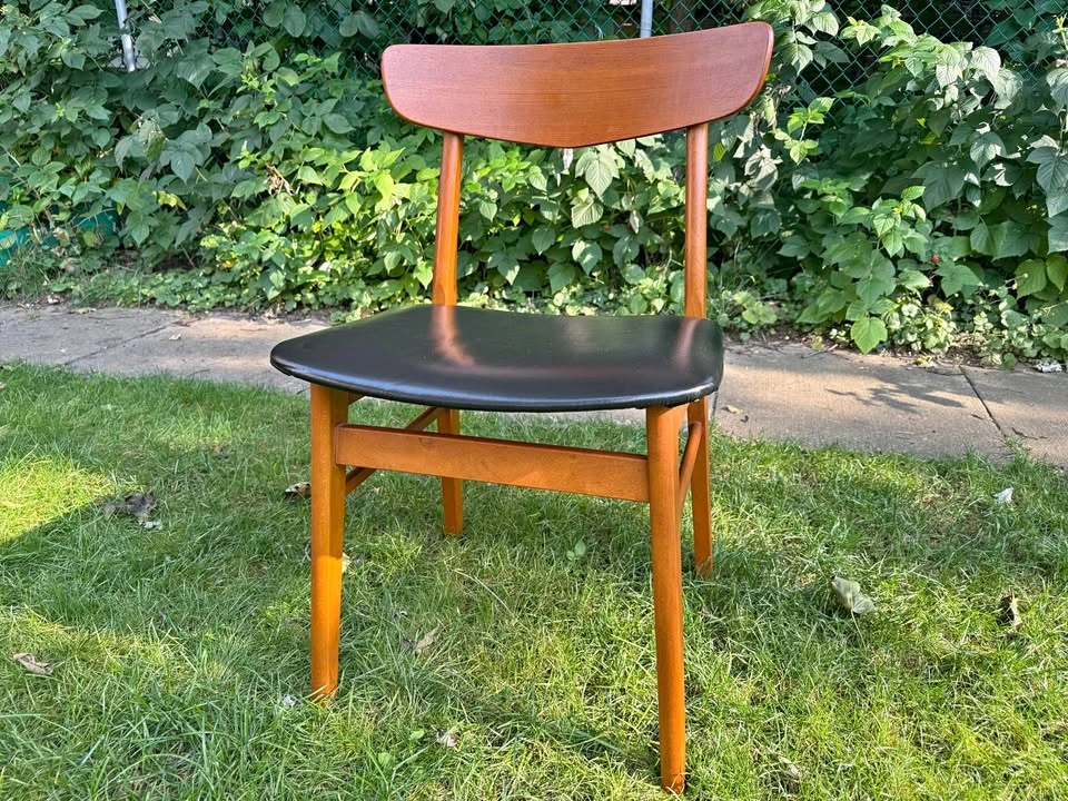 Pair of Danish Findahl Mosbøl Dining Chairs – 1960s Teak & Beech