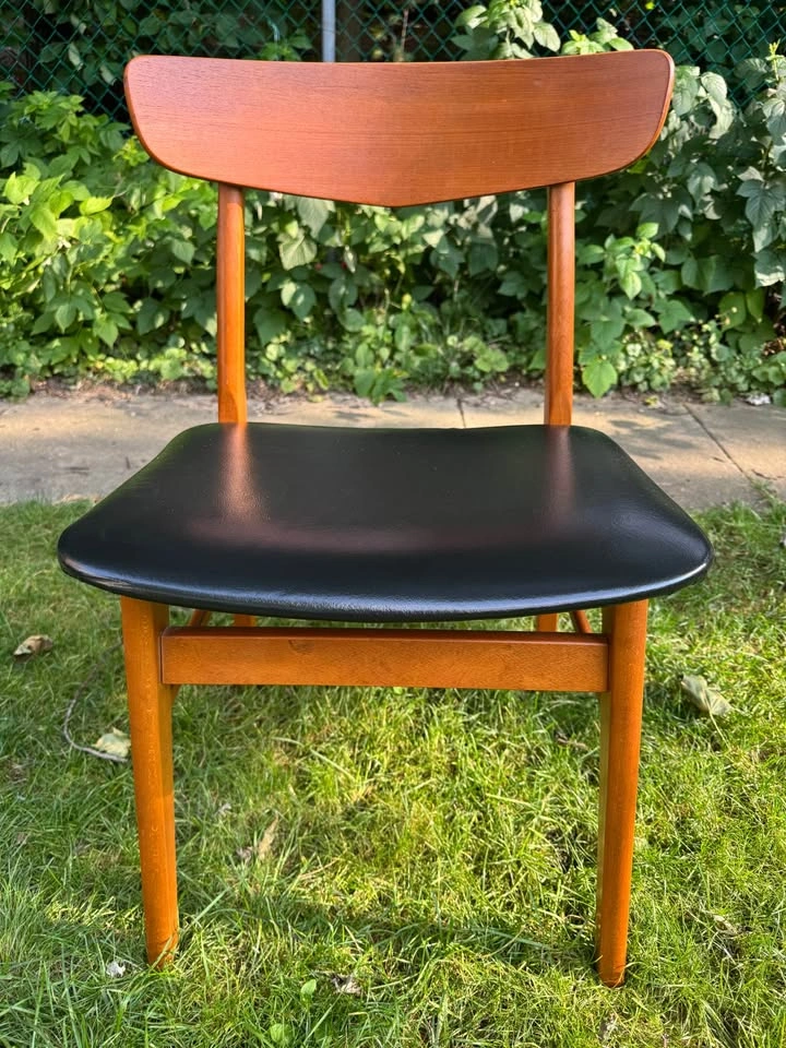Pair of Danish Findahl Mosbøl Dining Chairs – 1960s Teak & Beech - photo 2