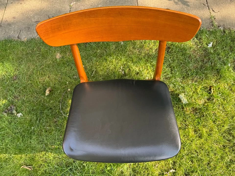Pair of Danish Findahl Mosbøl Dining Chairs – 1960s Teak & Beech - photo 3