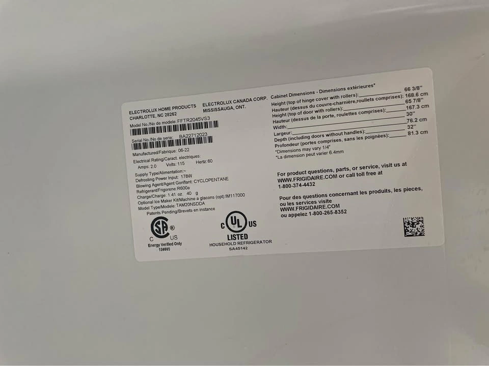 Frigidaire 30 wide refrigerator - photo 5