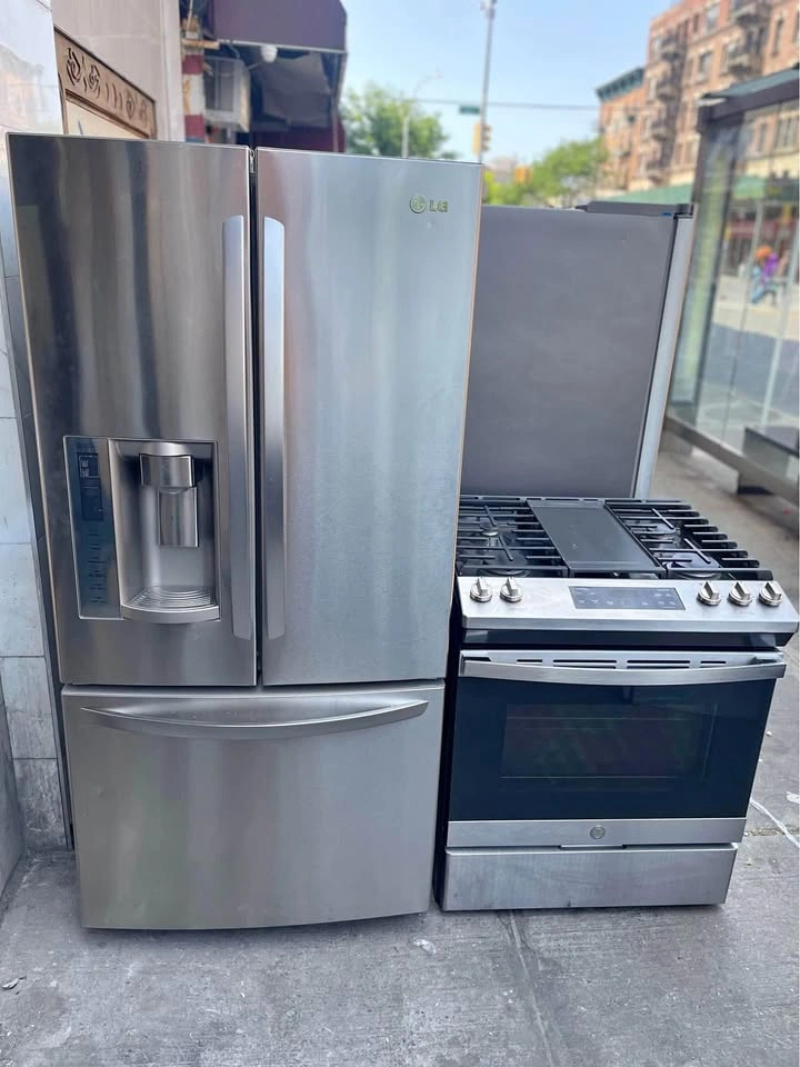 LG 36" Fridge and GE 30" Stove Set with 3-Month Warranty