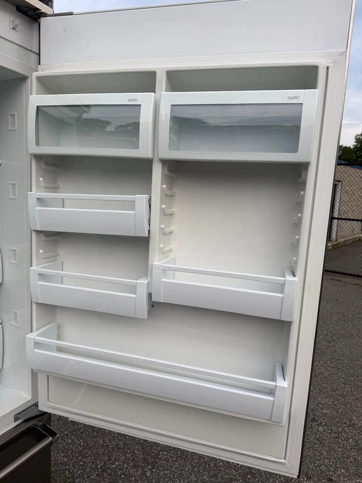 Viking Fridge 36 wide 2 door silver freezer in the bottom - photo 4