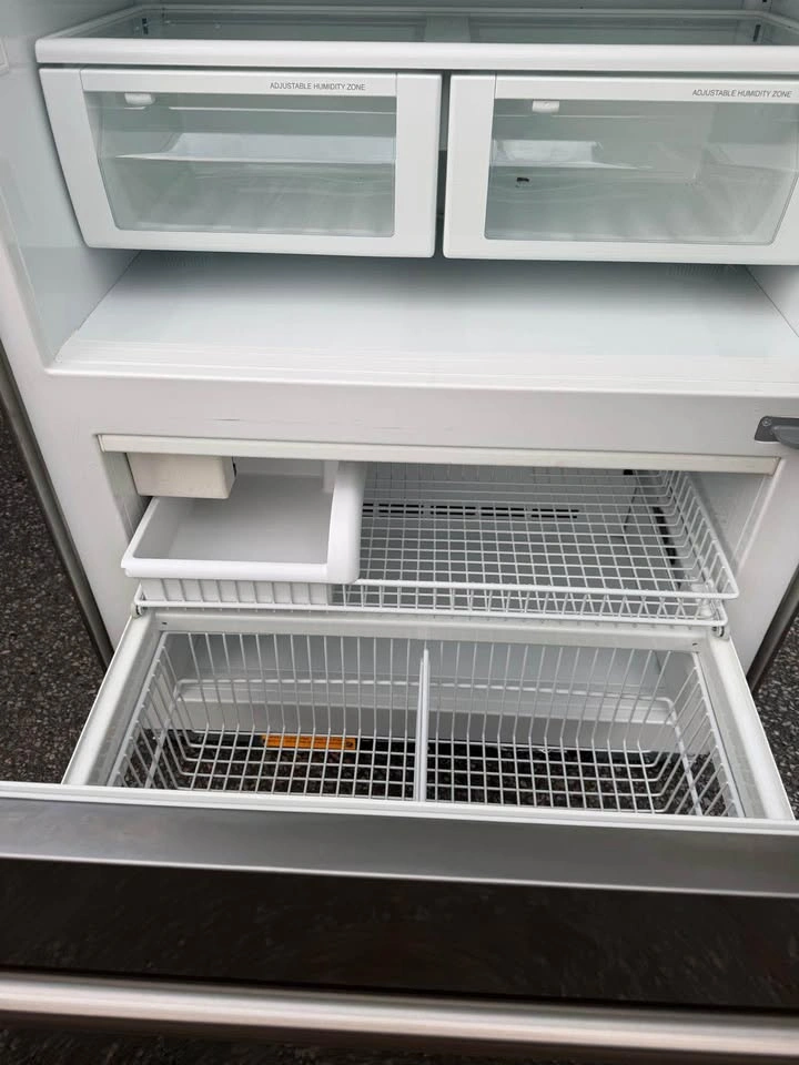 Viking Fridge 36 wide 2 door silver freezer in the bottom - photo 5