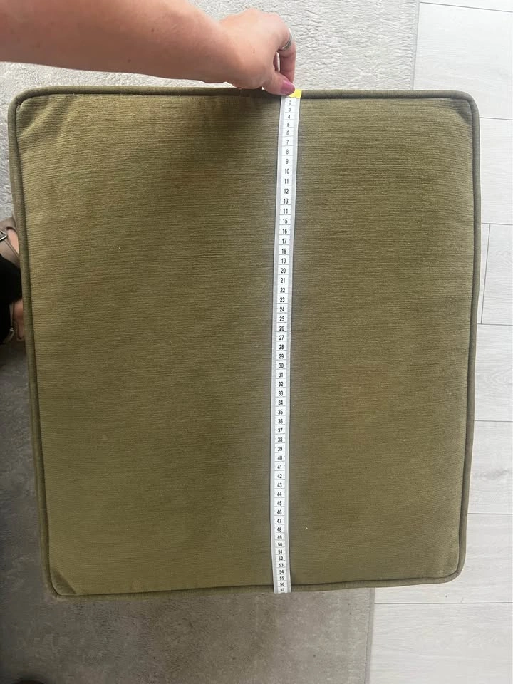Green fabric foot stool - photo 3