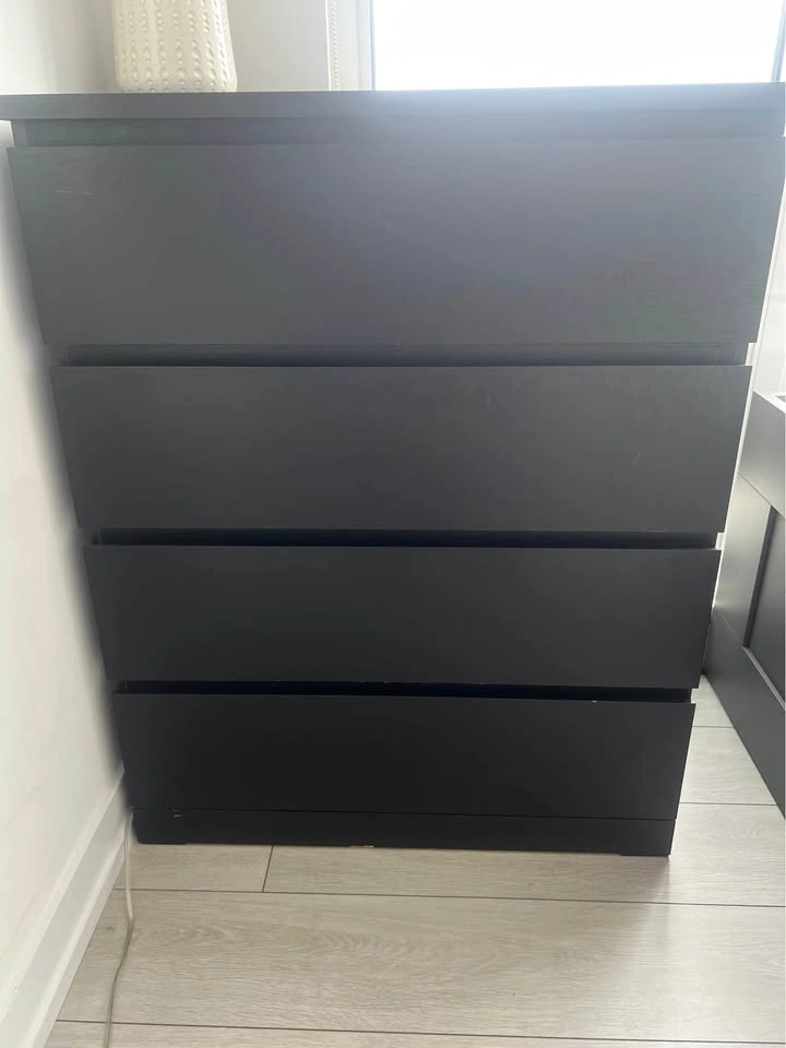 Black 4 drawer dresser - photo 2