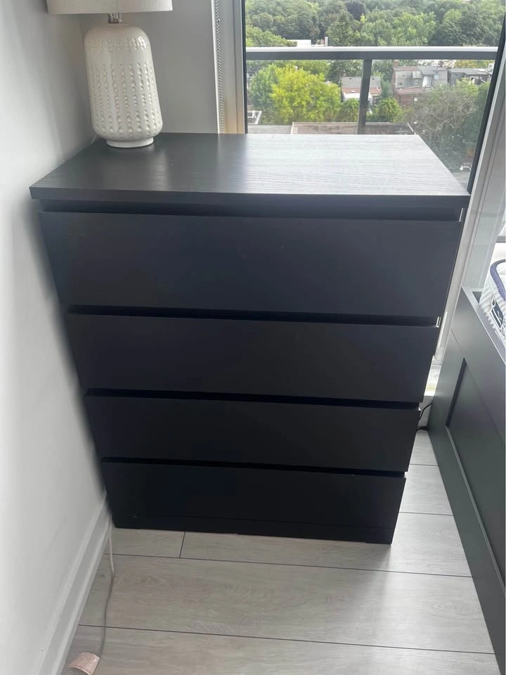 Black 4 drawer dresser - photo 4