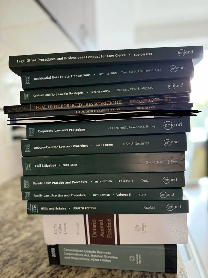 Emond and Thomson Reuters Law Clerk & Paralegal Textbooks