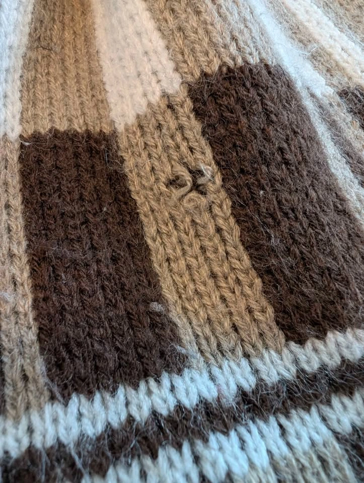 Brown & beige knit sweater - photo 3