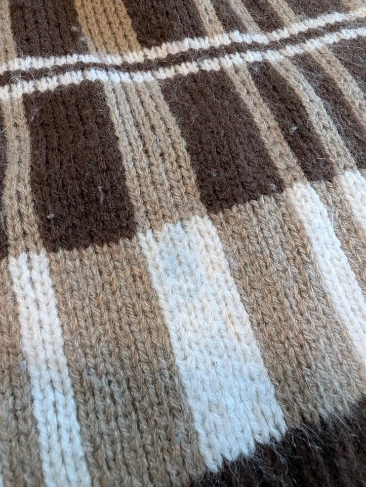 Brown & beige knit sweater - photo 4