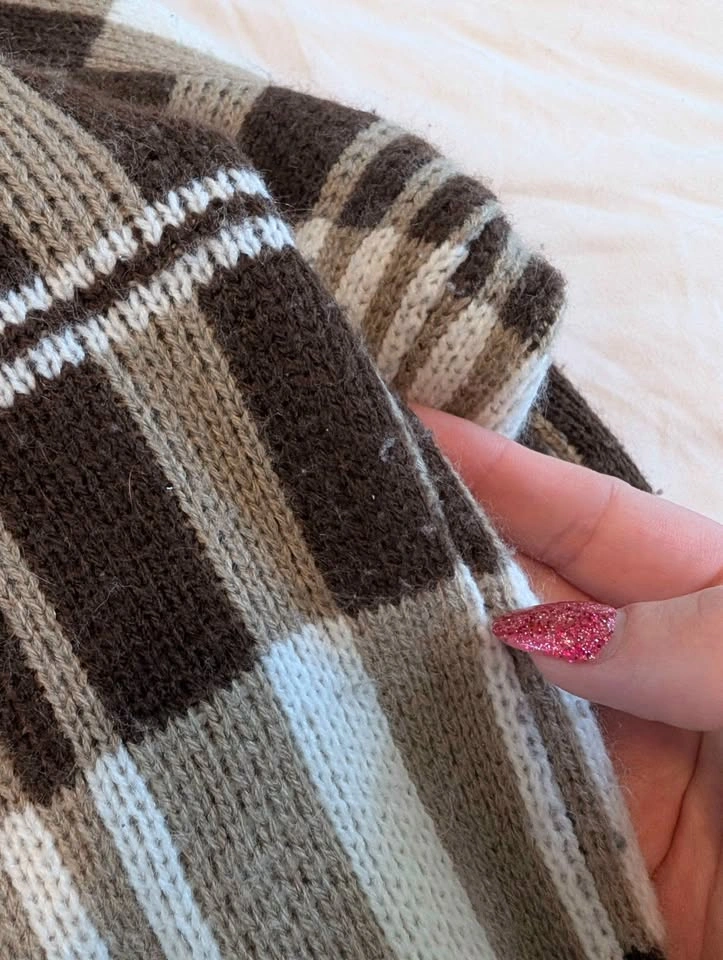 Brown & beige knit sweater - photo 5