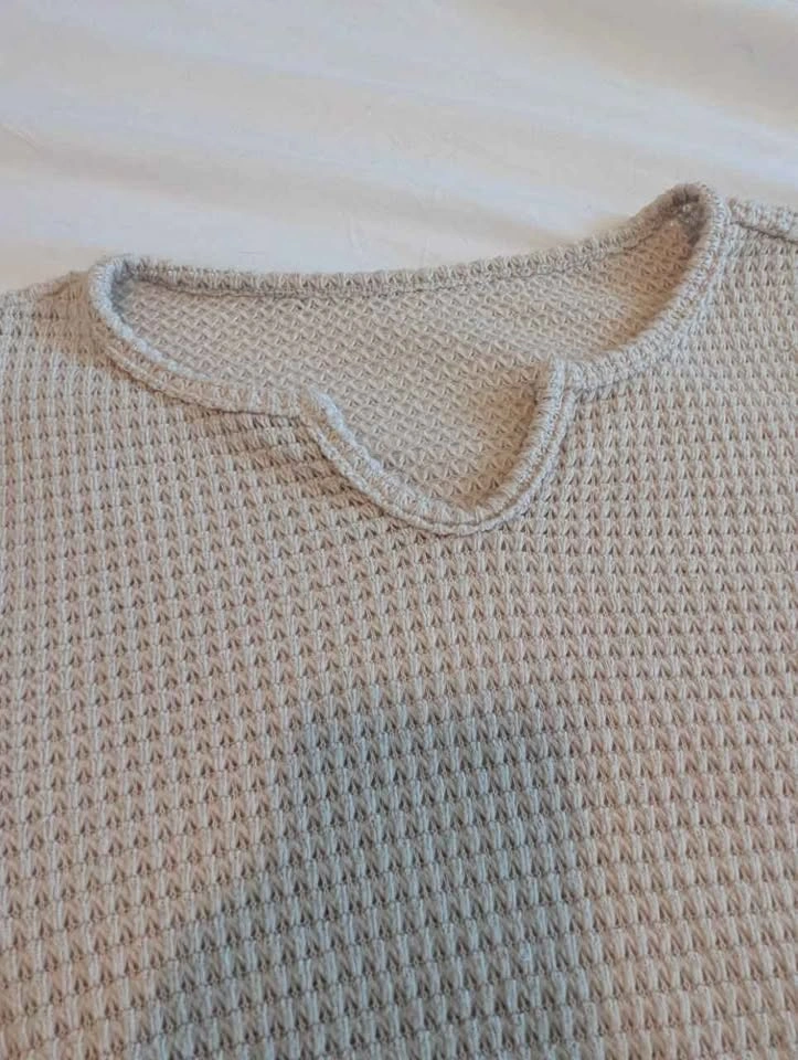 Beige Knit long sleeve with side ties - photo 5