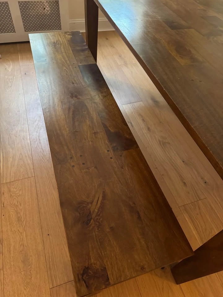 Wooden Table with Bench + Chairs - photo 3